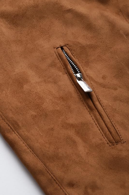 Leather Retail Suede Faux Leather Jacket For Men's - Image 6