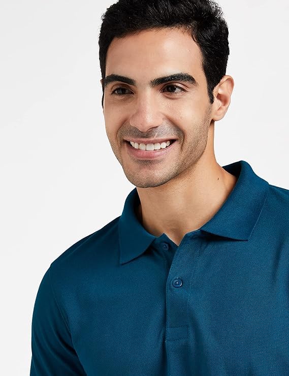 Symbol Men's Solid Cotton Rich Polo T Shirt - Image 5