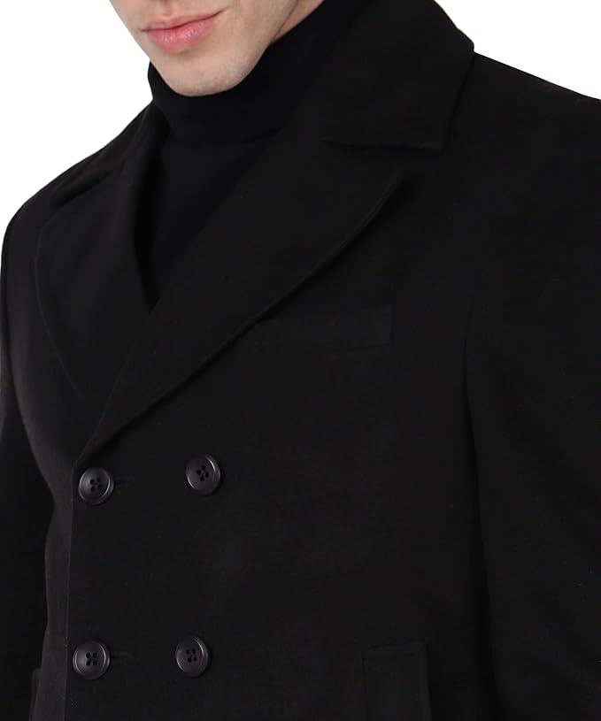 Jet Black Men Coat - Image 3