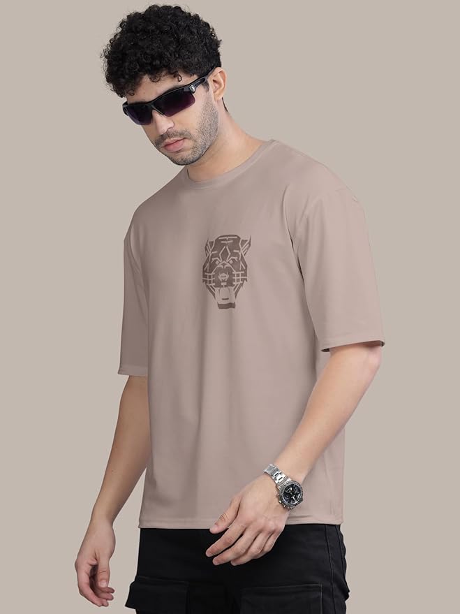 Front and Back Printed oversized T-shirt for men - Image 3