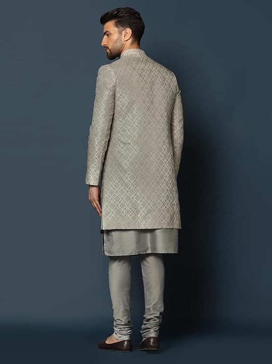 Indo-Western Sherwani Churidar Set - Image 3