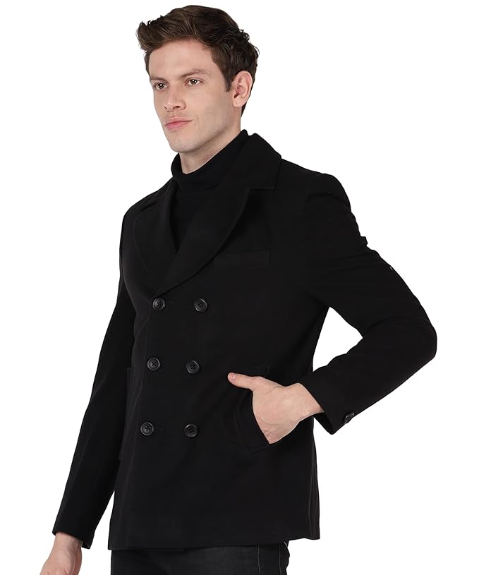 Jet Black Men Coat - Image 5