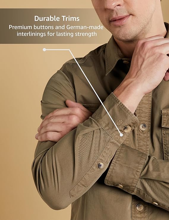 Men's Casual Washed Cotton Shirt - Image 2