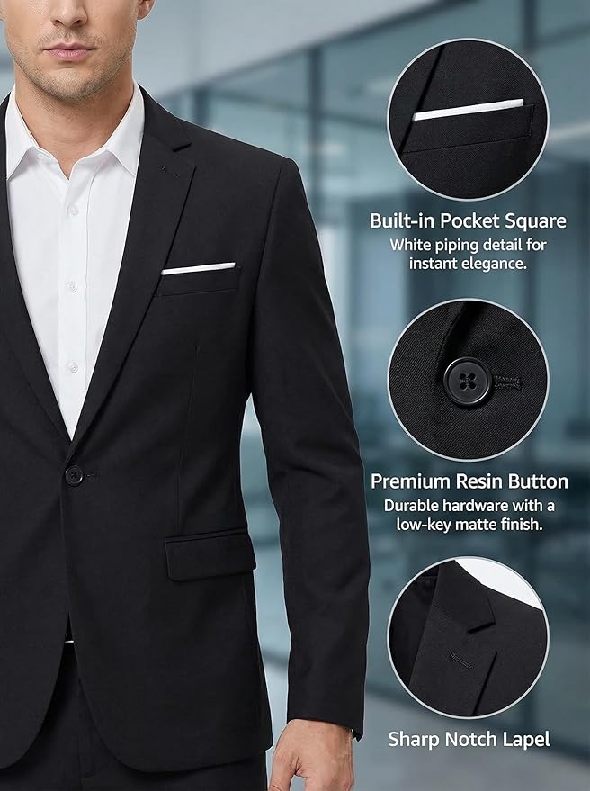 Fit Casual One Button Sport Coats - Image 3