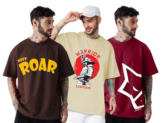 Men Half Sleeve Oversized Tshirt