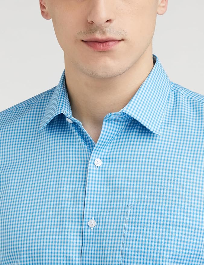 Van Heusen Formal Checkered Shirt for Men| Premium Cotton| Full Sleeves| Slim Fit |Breathable Fabric - Image 4