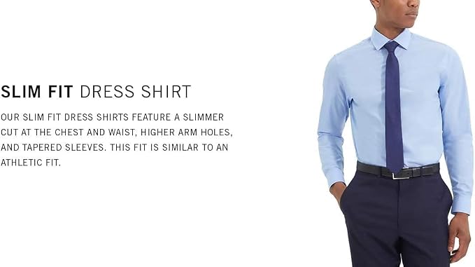 Kenneth Cole REACTION Unlisted Men's Slim Fit Solid Cotton Spread Collar Full Sleeves Formal Dress Shirt - Image 2