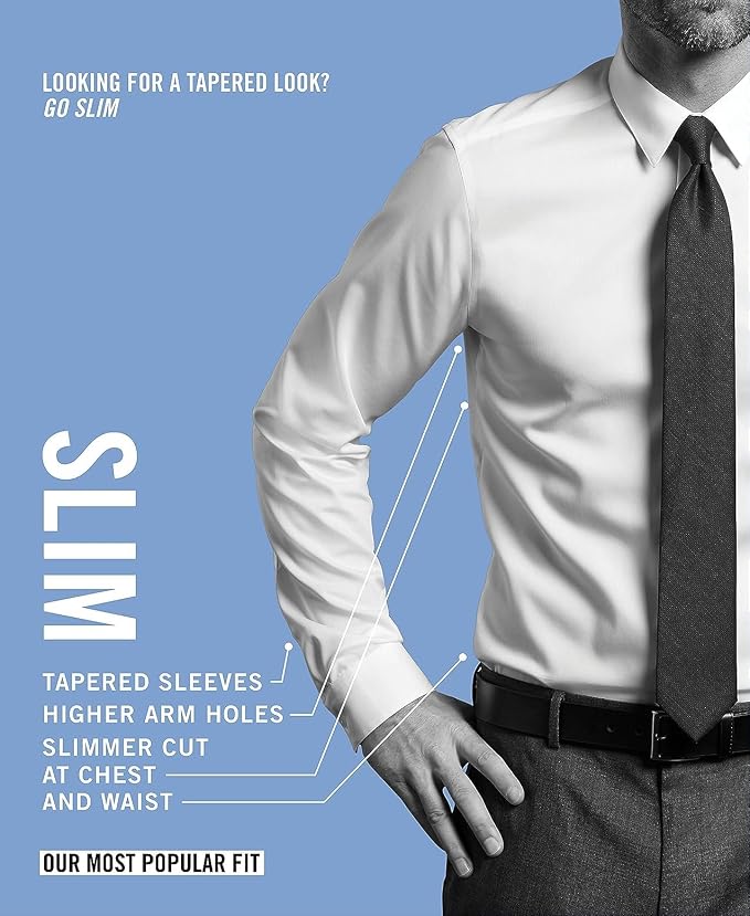 Kenneth Cole REACTION Unlisted Men's Slim Fit Solid Cotton Spread Collar Full Sleeves Formal Dress Shirt - Image 5