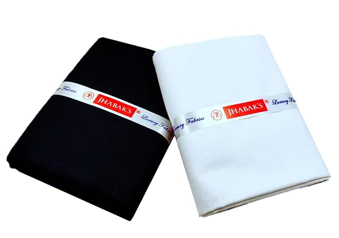 JHABAK'S Unstitched Premium Cotton Blend Solid Shirt & Trouser Fabric - 2.25 m Shirt Cloth - 1.20 m Pant Piece (Pack of 10) - Image 2
