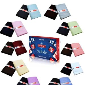 JHABAK'S Unstitched Premium Cotton Blend Solid Shirt & Trouser Fabric - 2.25 m Shirt Cloth - 1.20 m Pant Piece (Pack of 10)