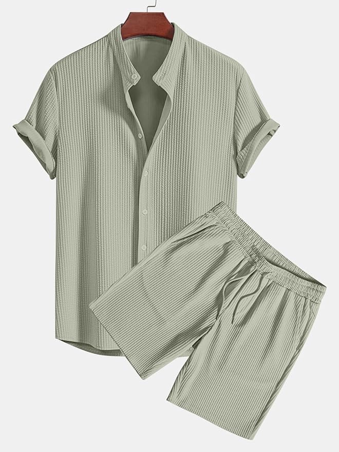 GRECIILOOKS Co-ord Set for Men Solid POLY LYCRA BLEND T-Shirt & Shorts Nightwear Set | Summer Loungewear, Beachwear & Night Suit for Daily Comfort - Image 5