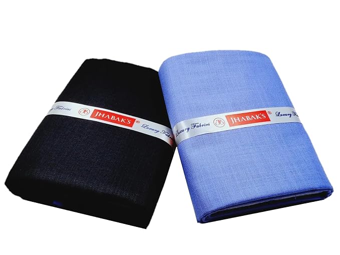 JHABAK'S Unstitched Premium Cotton Blend Solid Shirt & Trouser Fabric - 2.25 m Shirt Cloth - 1.20 m Pant Piece (Pack of 10) - Image 6