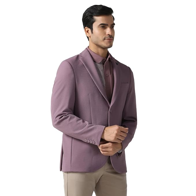 Blackberrys Men's Slim Fit Textured Formal Blazer